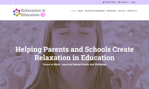 Relaxation In Education Wordpress Website Creation