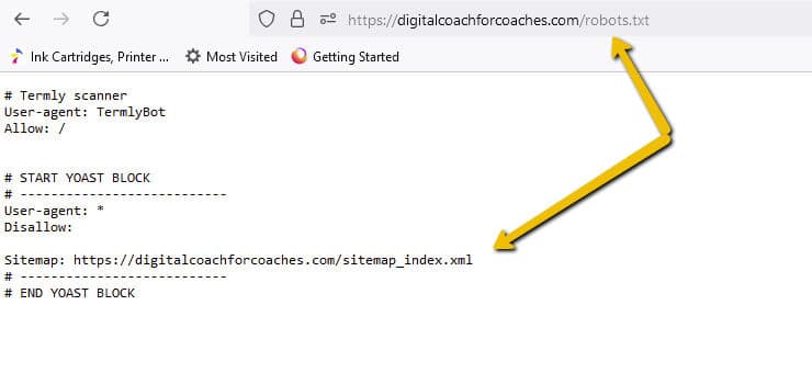 result using robots.txt to find a sitemap