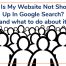 Not showing up in Google Search represented by an outline of a crowd of people